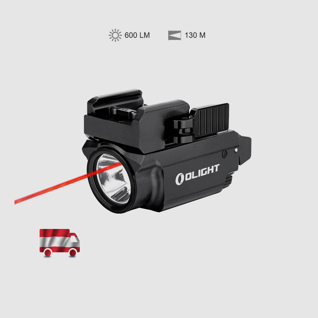 Olight Baldr RL Mini taktische Lampe Rot Laser, Bild 1 von 6