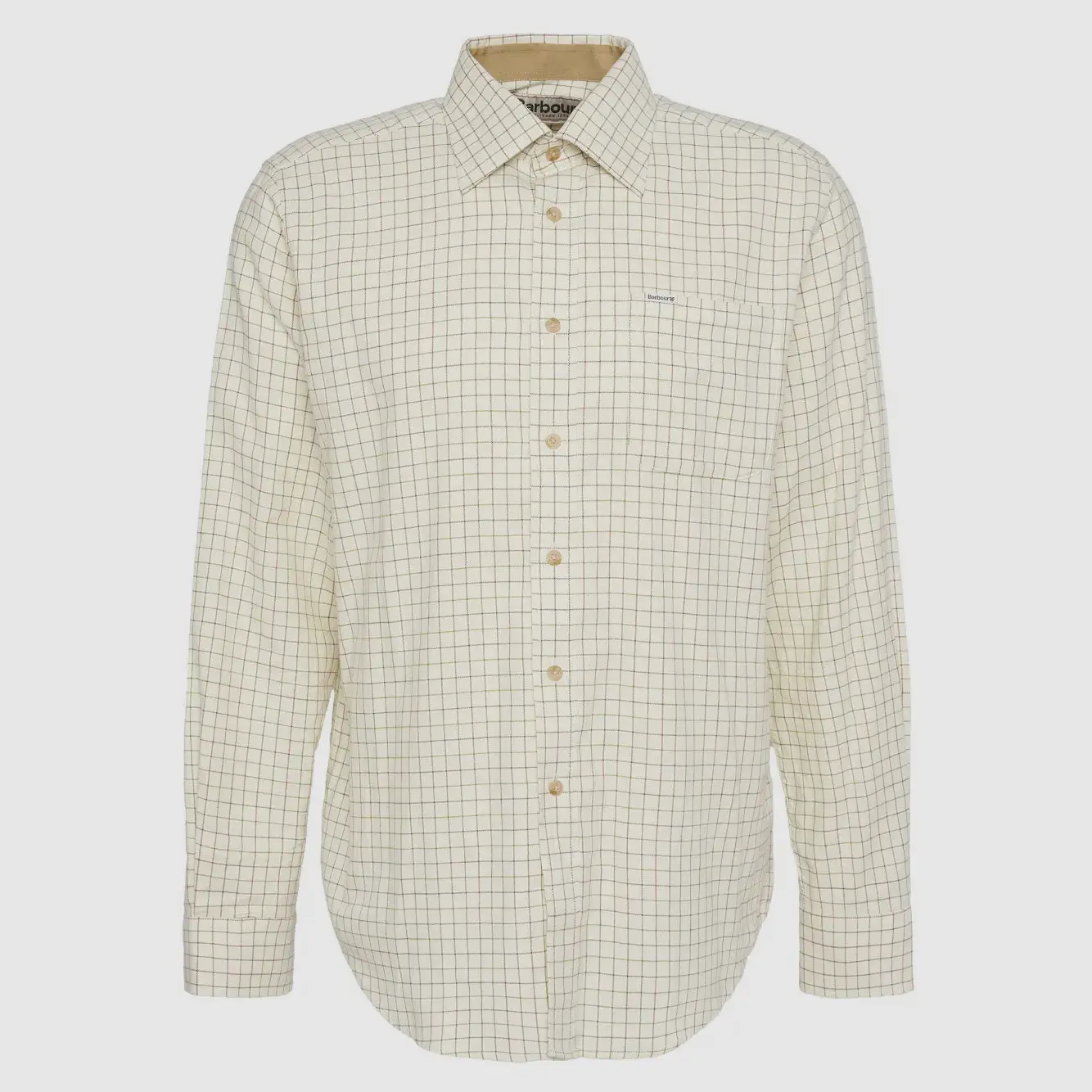 Barbour Field Tattersall Regular Shirt, green/brown, image 8 of 8