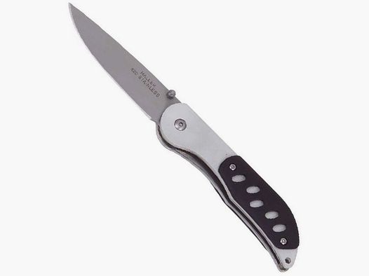 Cuchillo de bolsillo plateado mate 420 de acero inoxidable con clip