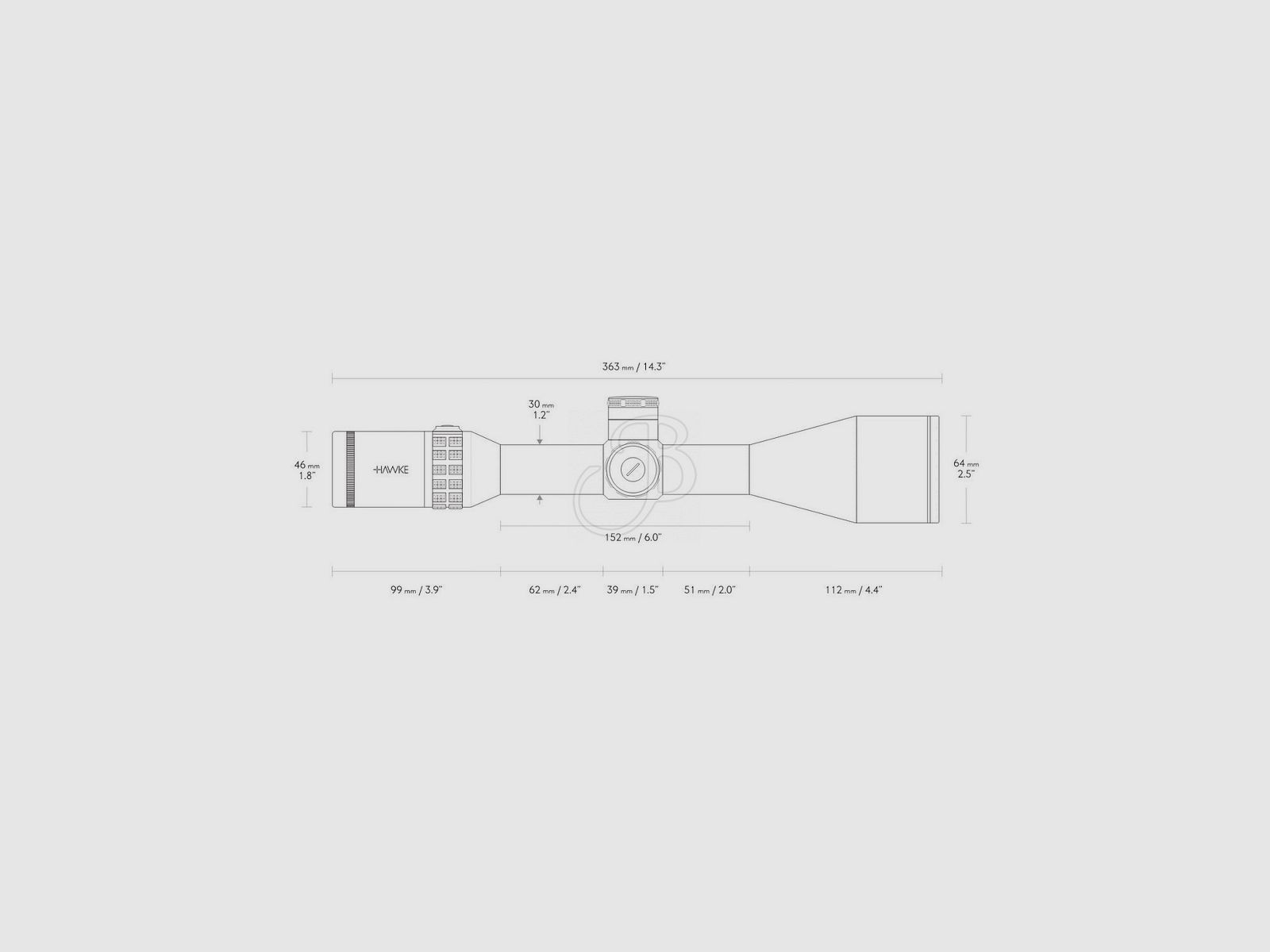 Hawke Sidewinder 30 SF 6-24X56 SF Halbmil gebraucht, Bild 3 von 4