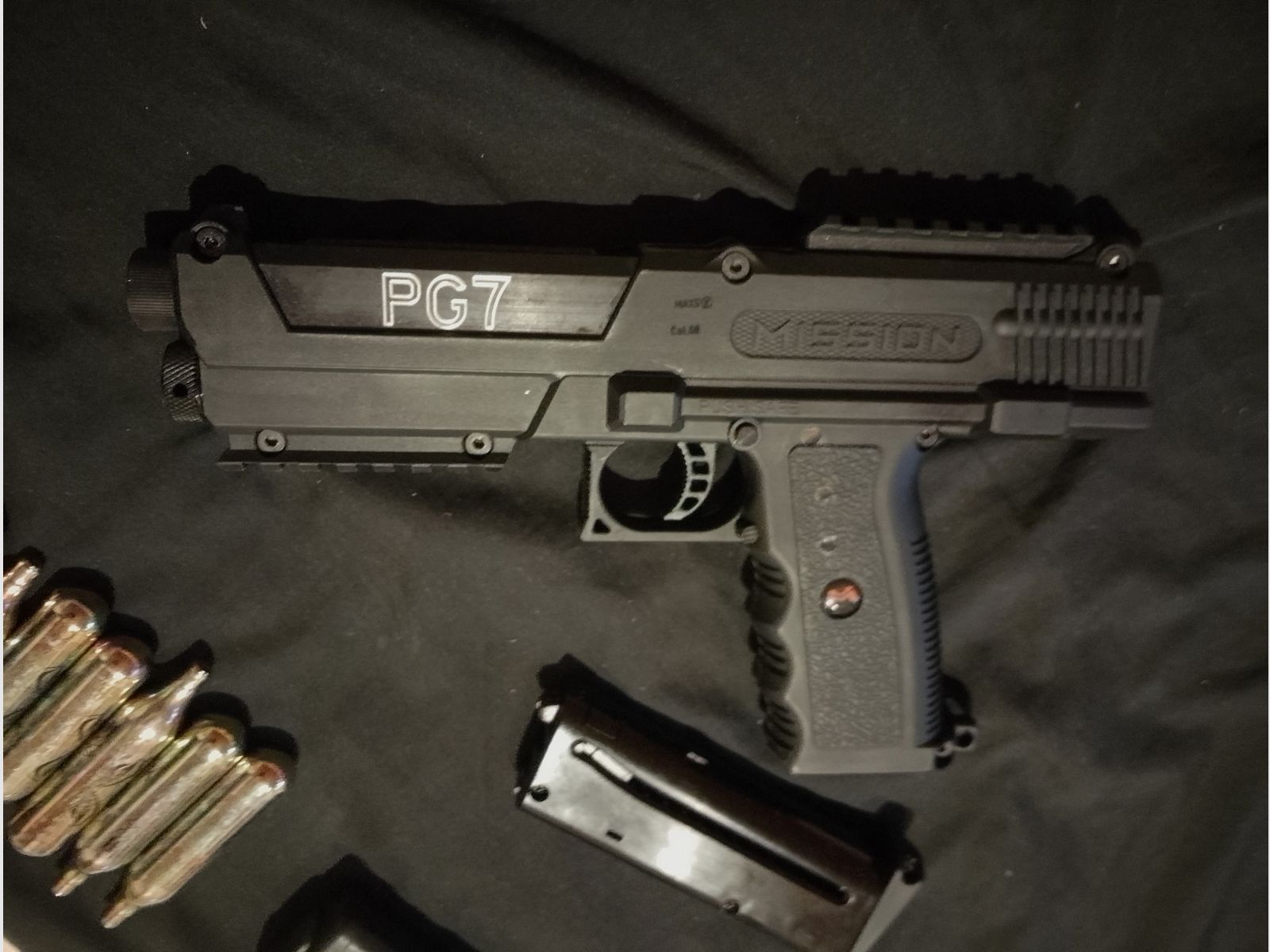 How Tippmann Tipx Pg7 Mission Marker .68 Accessories Tuning 500 Paintballs Cal 68 Set 2 Magazines
