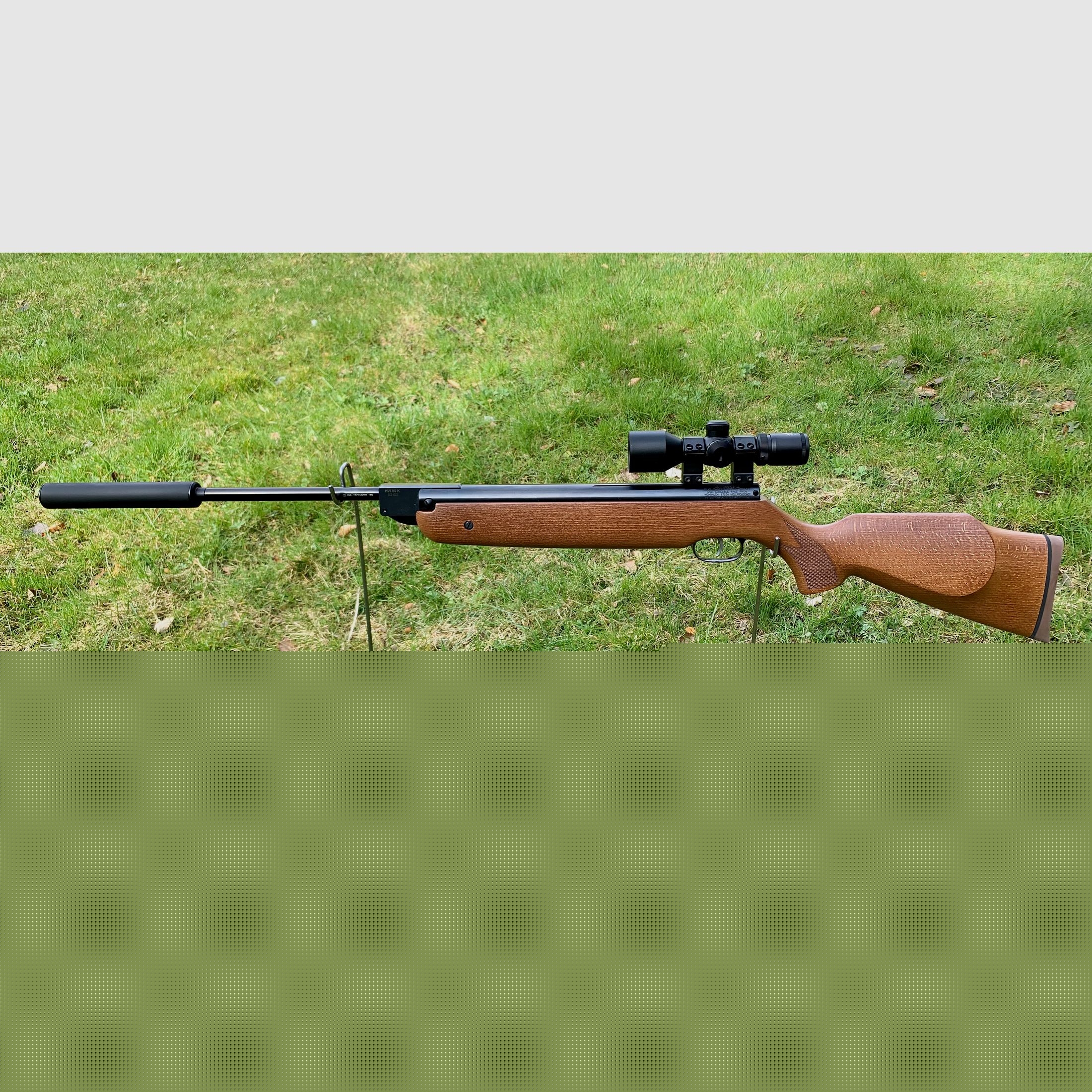 Weihrauch HW 80 K mit Schalldämpfer Kal. 5,5mm und Zielfernrohr 3-9x40 compact