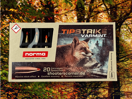 Norma Tipstrike cartouche de chasse cal. .222 Rem 3,56 g / 55 grs