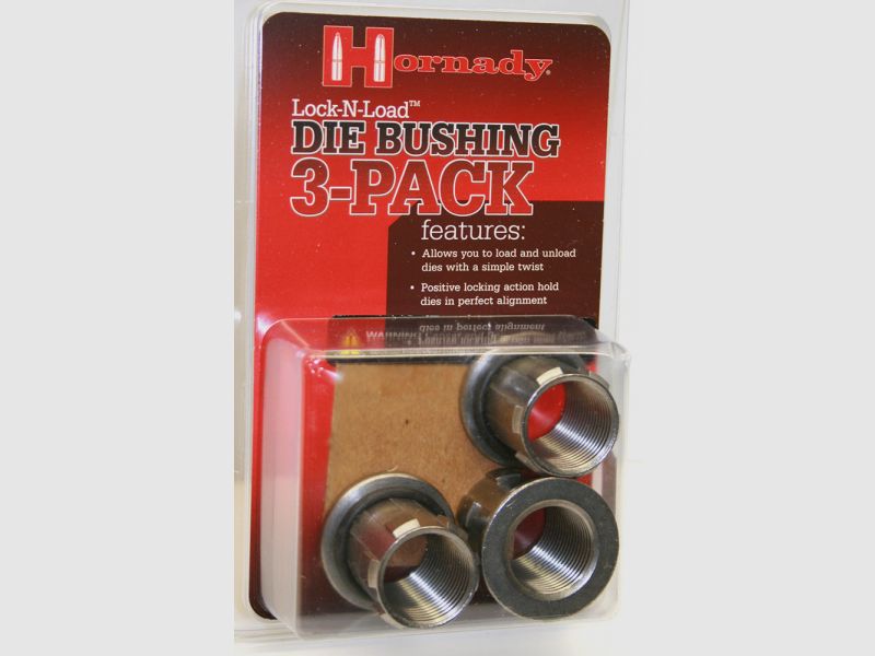 HORNADY #044093 LOCK-N-LOAD DIE BUSHING 3-PACK | L-N-L Matrizenadapter| Schnellwechseladapter NEU