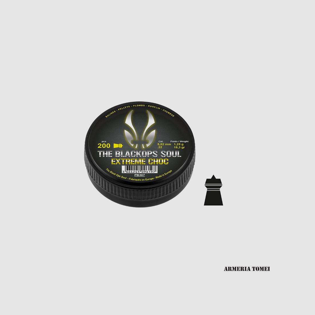 BLACKOPS – SOUL EXTREME CHOC 5,5mm (.22) 1,25g / 19,3gr (200Stück)