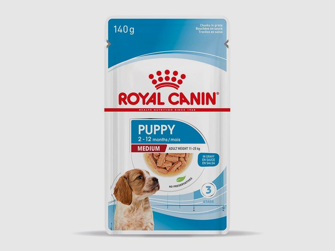 ROYAL CANIN MEDIUM Puppy Welpenfutter nass für mittelgroße Hunde bis zum 12. Monat 10x140 g