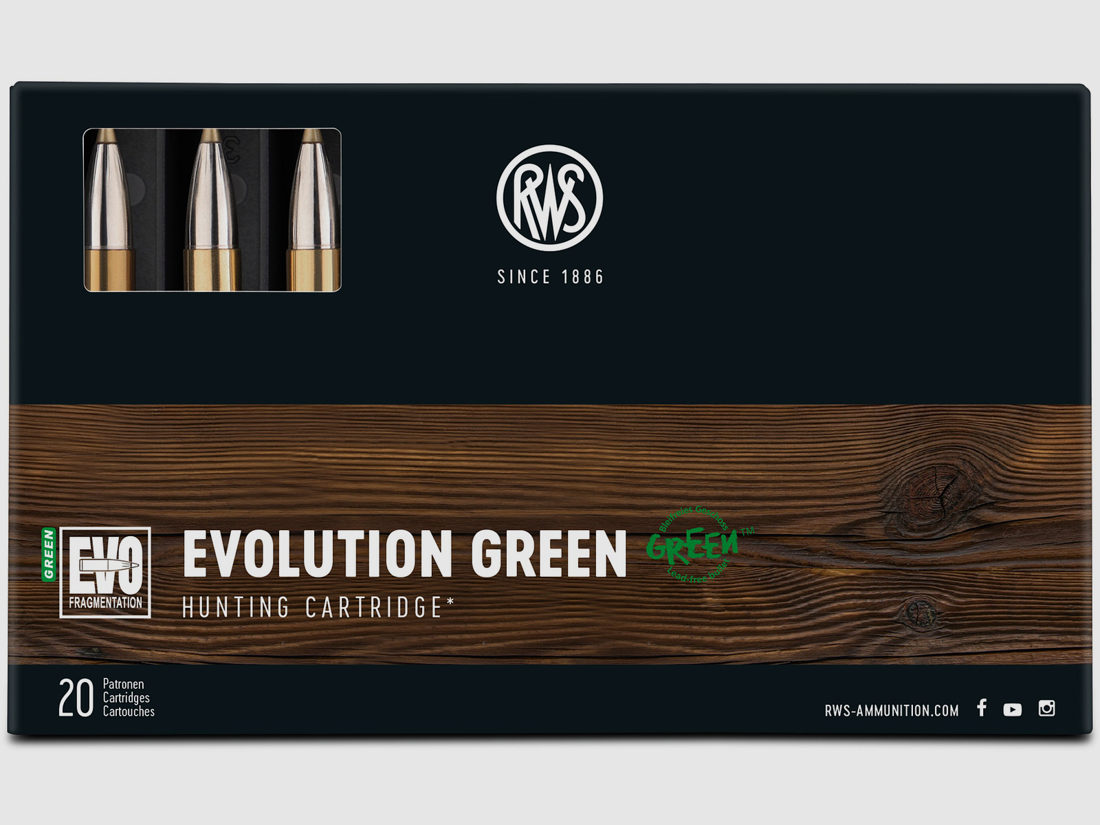 RWS .30-06 EVO Green 9,0g Bleifreie Büchsenpatronen