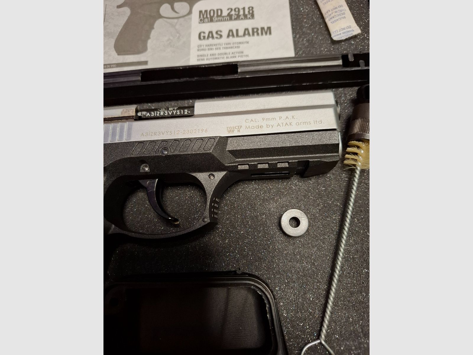 Zoraki 2918 Matt Chrom  9mm P.A.K.   "NEUWERTIG", Bild 4 von 6