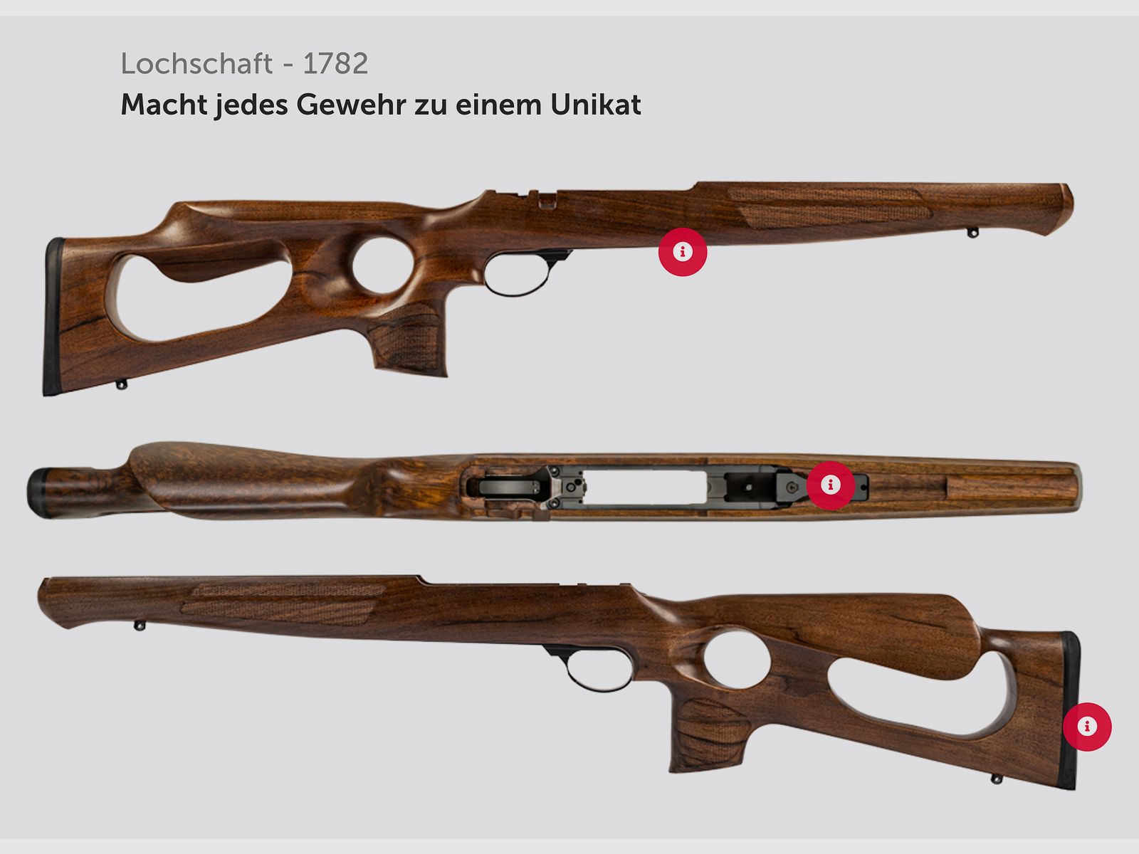J.G. Anschütz 1782 D G-15x1 Lochschaft Kaliber .243 Win. 580 mm Repetierbüchse