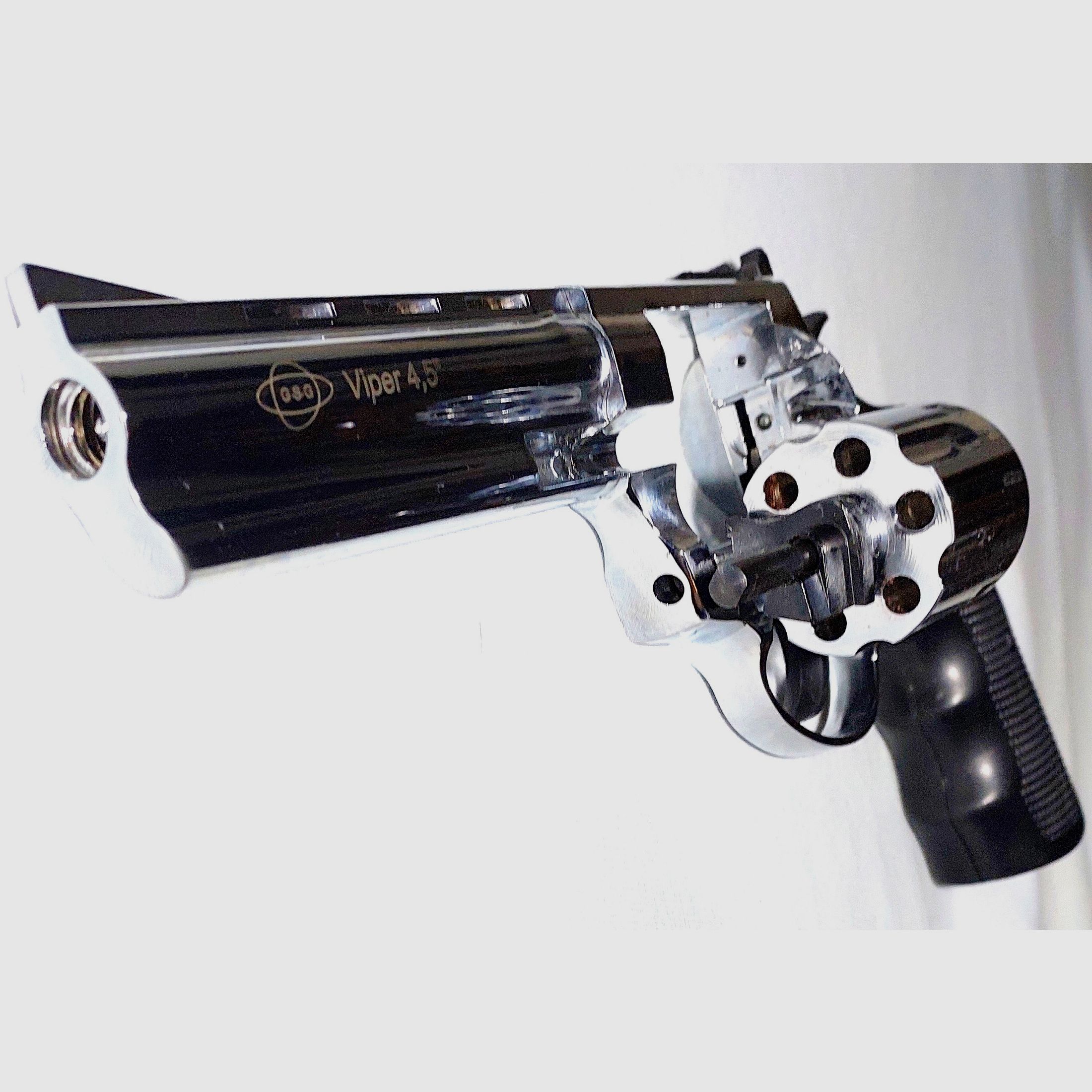 Ekol Viper 4,5 Zoll Schreckschuss Revolver Chrom 9 mm R.K. (PTB 1003) wie neu!