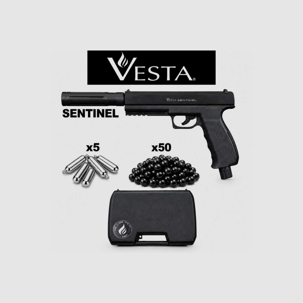 Pack Sentinel C50 Vesta 19J + Tachyon-S + Mallette + CO2 x5 + Billes x50, image 1 sur 2