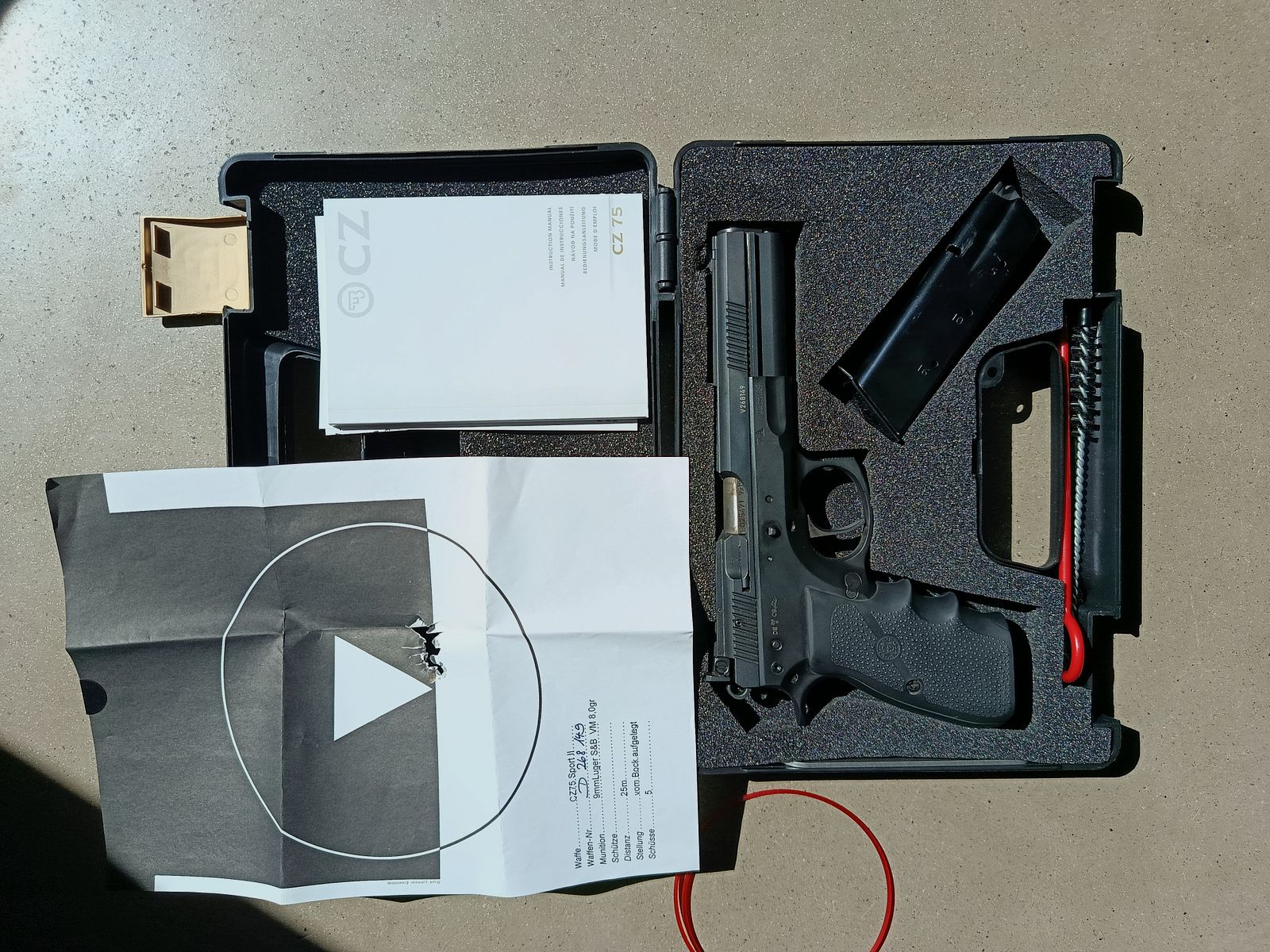 CZ 75 Sport 2 von Oschatz 9mm 6 Zoll SA Match Abzug