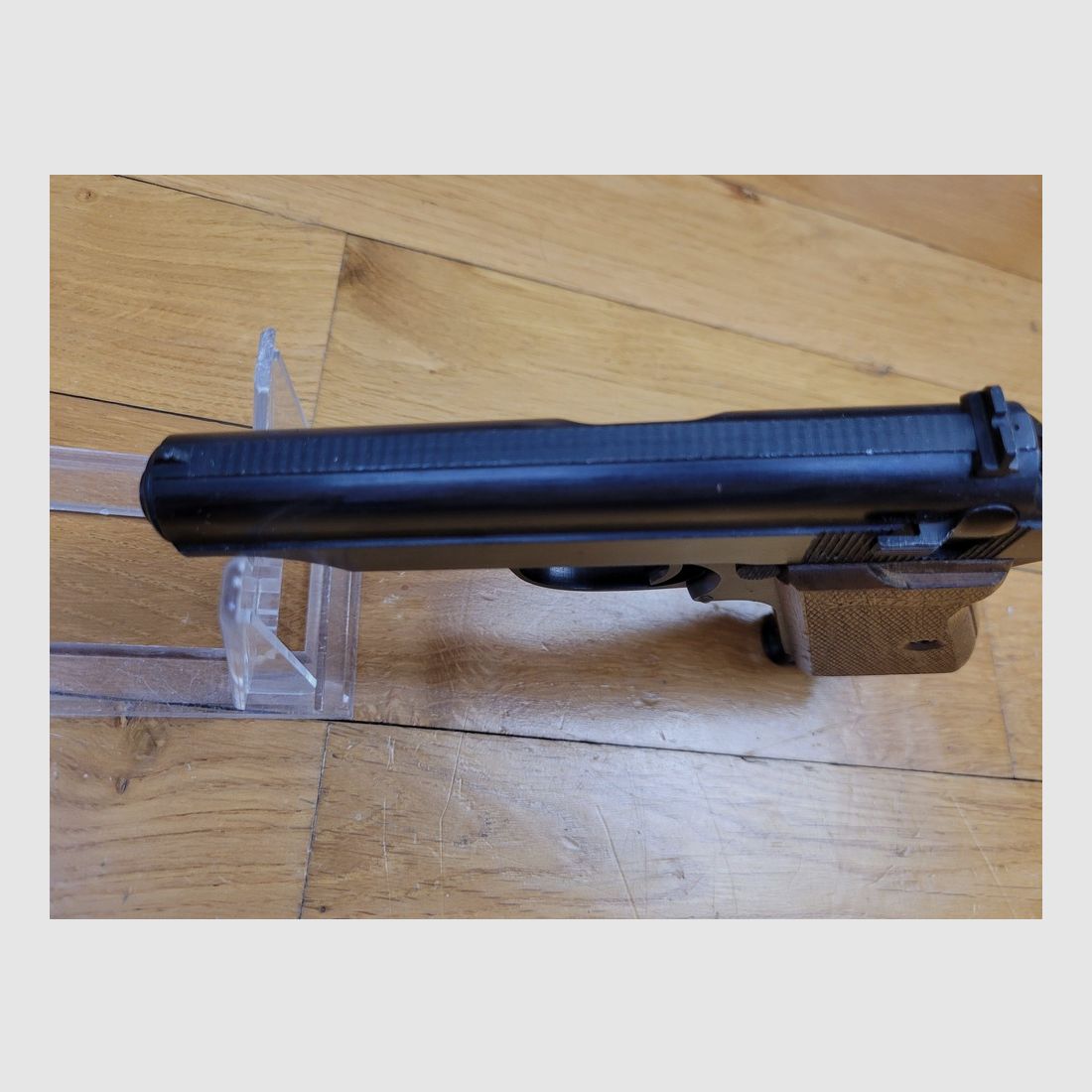 Seltenes Walther PP Pistol – Kaliber 7,65 (nicht angegeben!) – Seltene Herstellung Walther Zella-Mehlis von Februar/März 1945 – Schöne Griffschalen und schöner Lauf – Zustand TTBE++ – Neu!, Bild 12 von 17