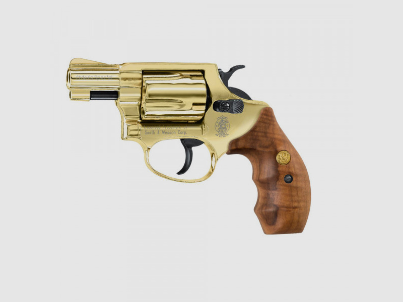 SMITH & WESSON CHIEFS SPECIAL - GOLD - 9MM R.K. - 5 SCHUSS