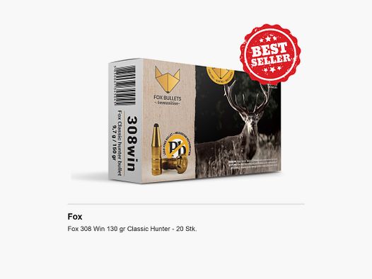 Fox 308 Win 130 gr Classic Hunter – 20 Stk.