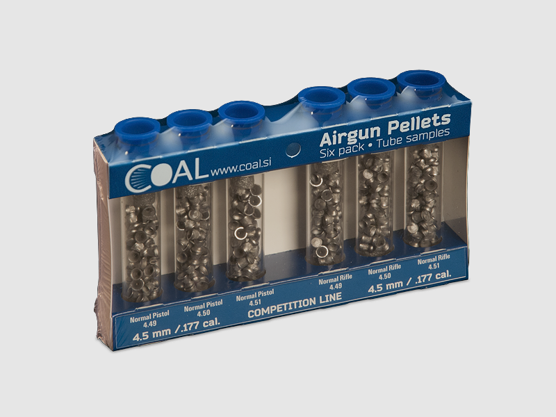 Coal Competition Diabolos pack de test de 6 pièces à prix abordable cal. 4,5 mm/.177 6 x 40 pièces tubes de test