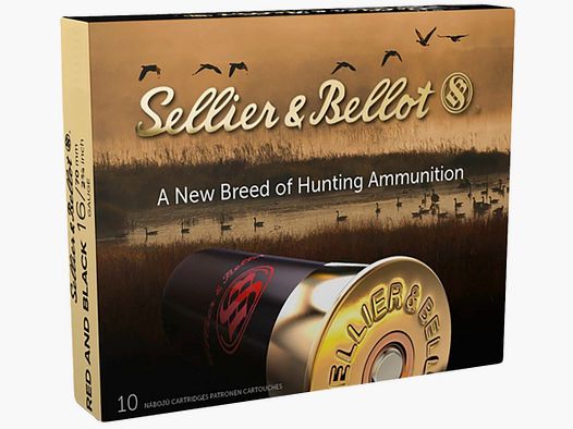 Sellier & Bellot 107463 16/70 Red/Black 4.0mm 30.1g Hunting Shot