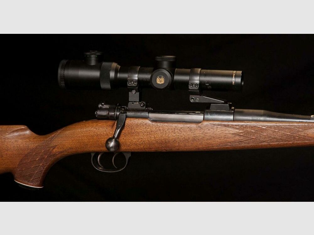Velser Mauser System 98 Stutzen mit Schwenkmontage und Drückjagd Zielfernrohr
