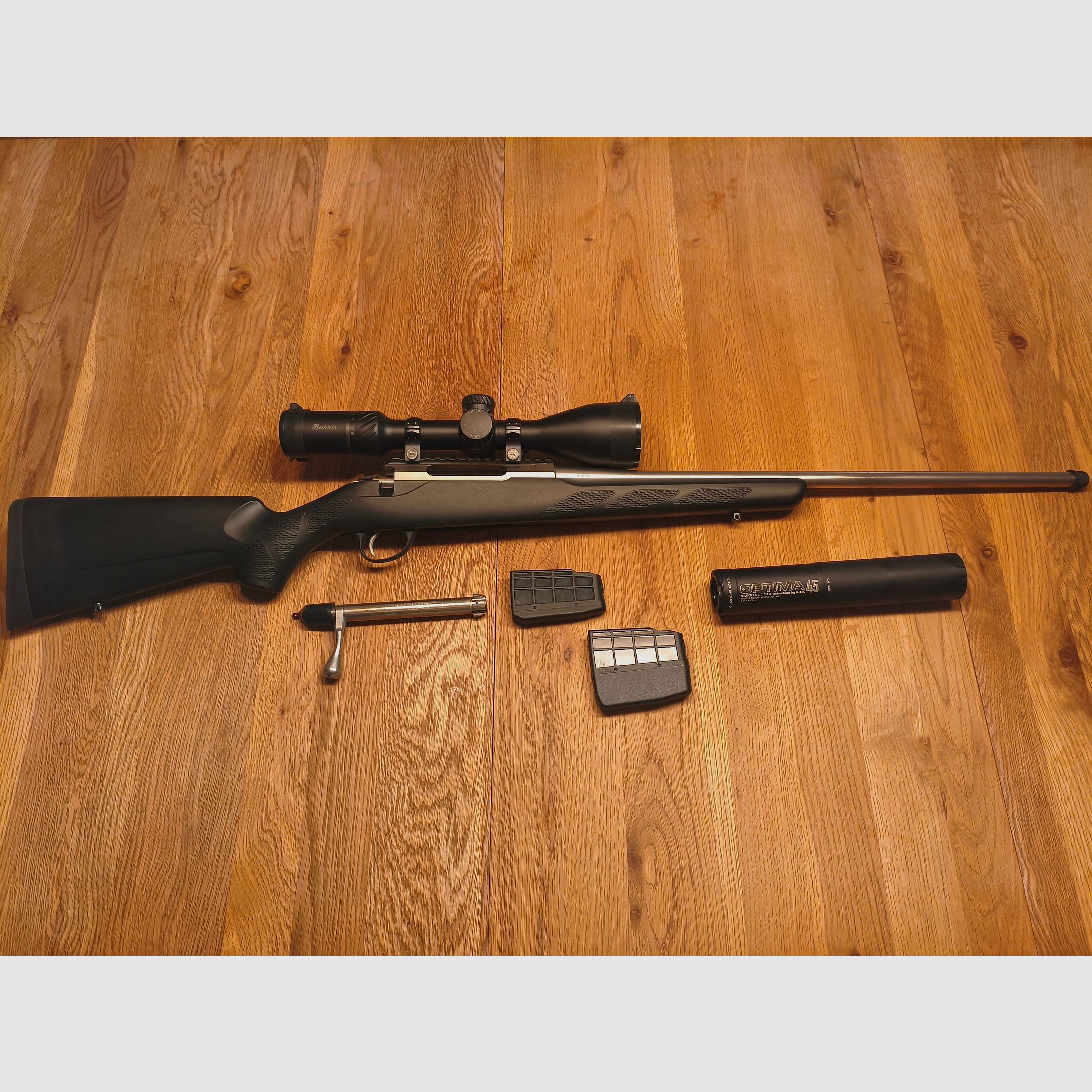 TIKKA T3 LITE STAINLESS 22-250 jagdfertiges KOMPLETTPAKET inkl. BURRIS und A-TEC