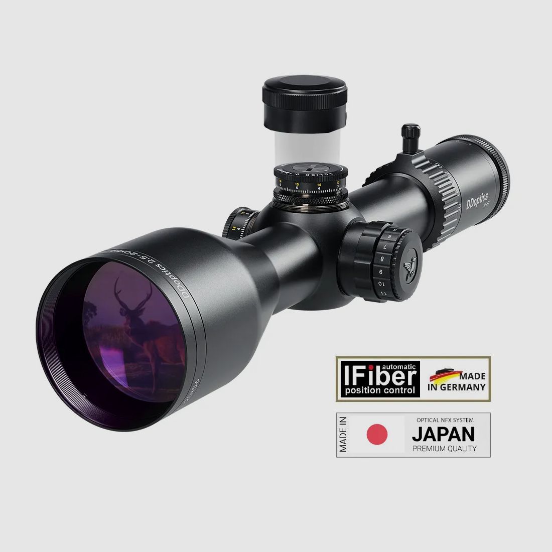 DDoptics Zielfernrohr | Nighteagle V8 2,5-20x56 NFX | Supershort | A4N | MRAD