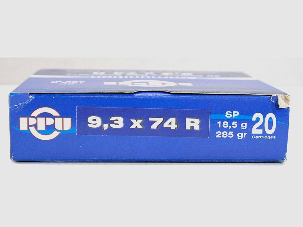PPU 9,3x74R 16 paczek 320 sztuk Rifle A-461 285gr 18,5g SP półpłaszczowa JAGD amunicja Partizan 9,3, zdjęcie 2 z 5