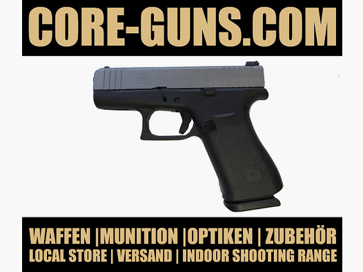 Pistolet Glock GH Glock 43X glissière argent 9mm Luger *Obligation EWB immédiatement disponible