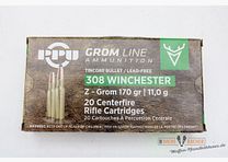 PPU Privi Partizan .308 Win 11.0g/170gr Z-GROM Lead-Free 20 Rounds