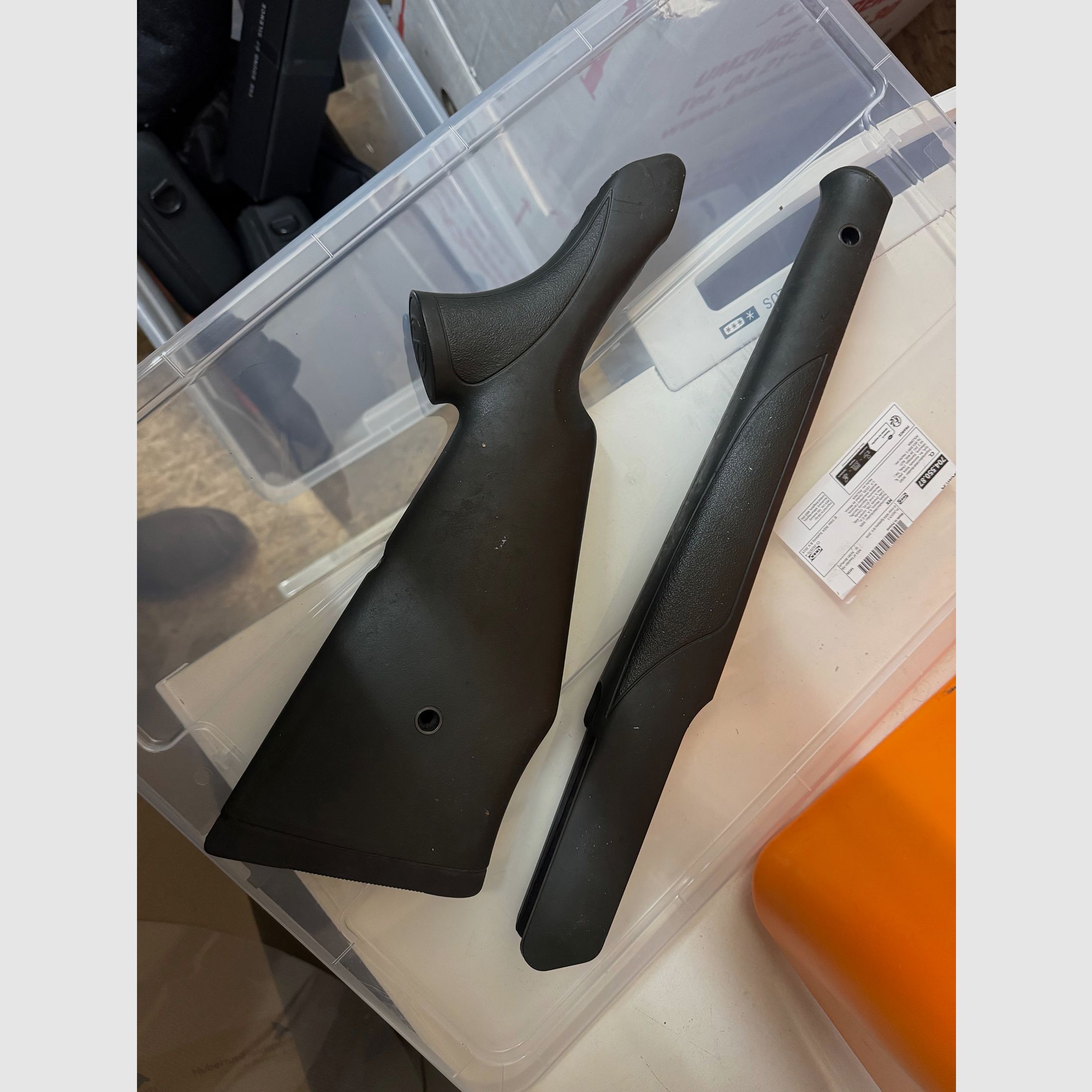 Plastic shaft, shaft, Sauer 202, green, khaki