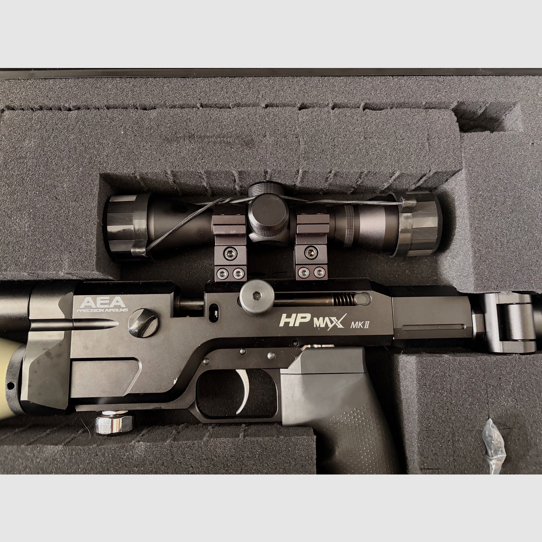 AEA HP Max MK2 inkl. Scope, Diabolos, Magazine und Transportkoffer