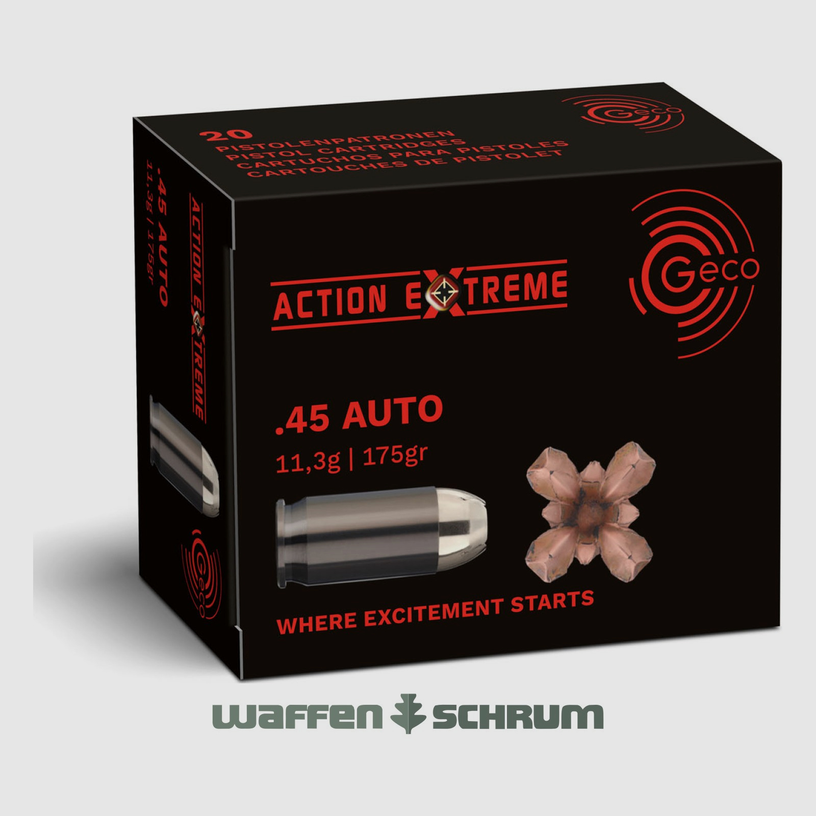 Geco Action EXTREME 11,3g - 175gr .45Auto
