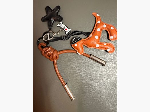 Schlüsselanhänger „I 🖤my Dog“ mit Hülse 357 MAG