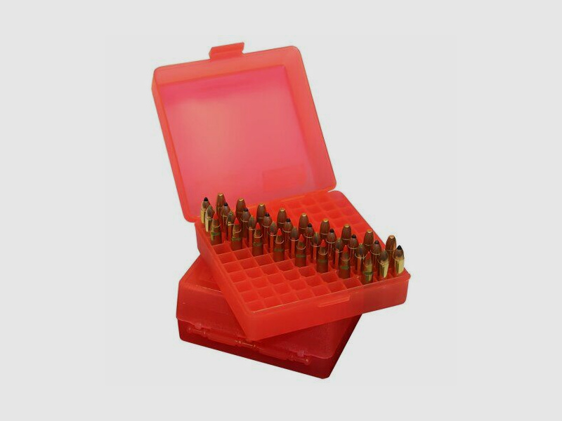 MTM Patronenbox mit Klappdeckel rot .22lr 100 Patronen