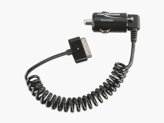 Ansmann USB Auto-oplader & Apple® Spiraalkabel 2.1A