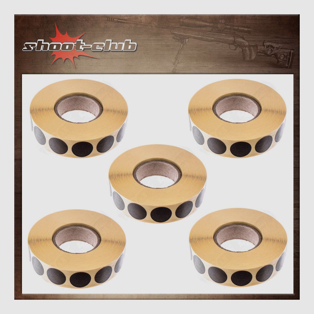 shoXx cerotto da tiro nero 19mm autoadesivo - 10000 pezzi