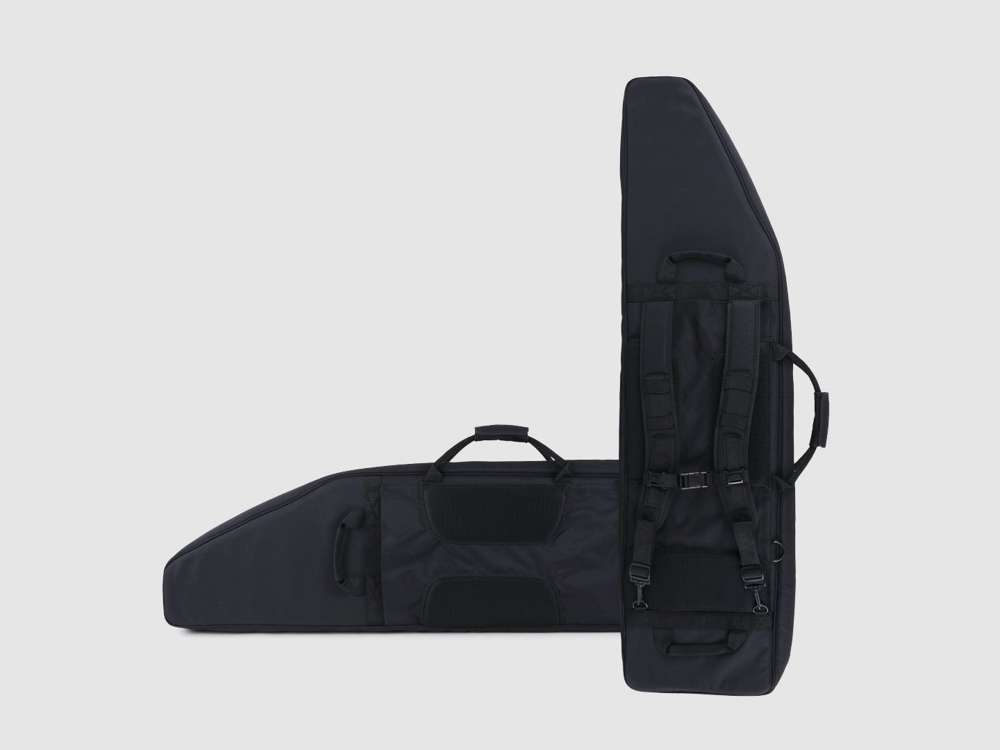 Winter Waffentasche Olympic 130 cm – Laser-Cut MOLLE, Shockcord, Rucksacktragesystem, 1000D Nylon (Night)