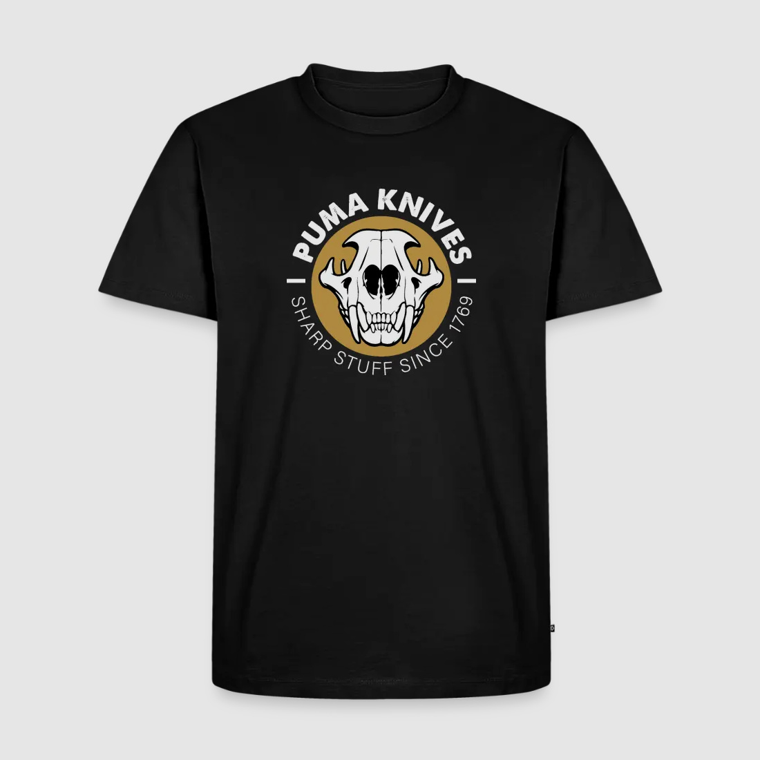 PUMA Męska Premium Koszulka "Skull Frontal Sharp Stuff" Biała