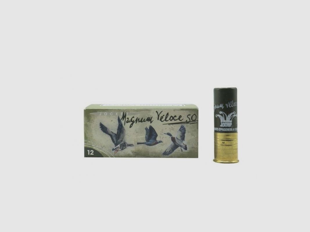 CAJA DE 10 CARTUCHOS JOCKER MAGNUM VELOCE 50 C/12/76/25 - BORRA DE FLEJE