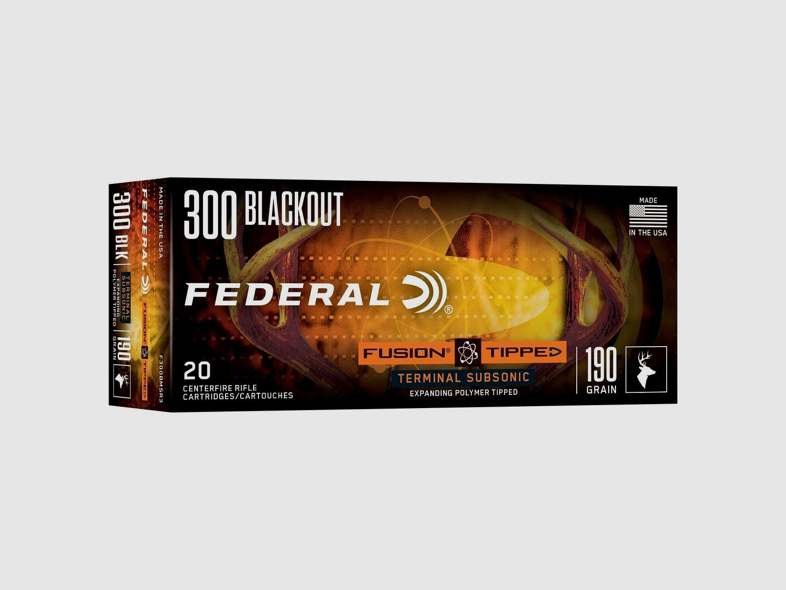 Federal Büchsenmunition Fusion .300 AAC Blackout 12,30g Tipped Fusion Subsonic