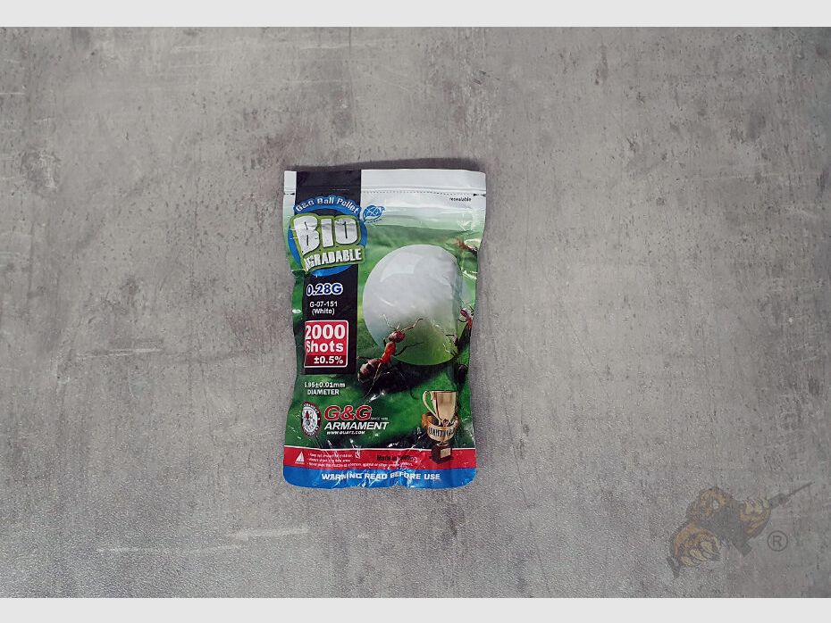 G&G Bio Precision Airsoft 0.28g (2.000 Stück) diameter 5,95mm - Weiß