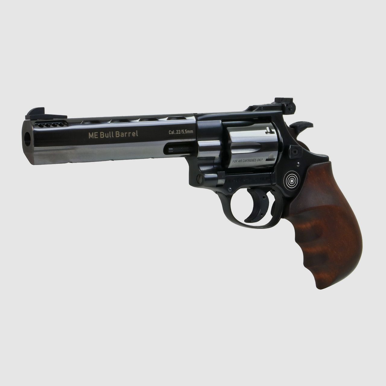 Laufmantel 6 Zoll fĂĽr LEP Druckluft Revolver ME Bull Barrel, brĂĽniert, Kaliber 5,5 mm