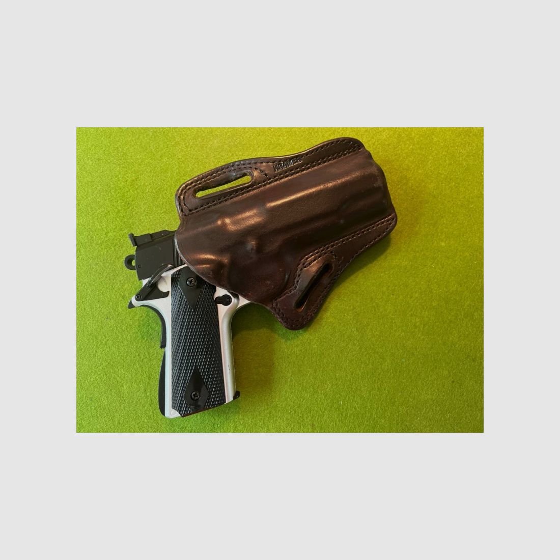 KRAMER SCHNELLZIEHER PANCAKE HOLSTER COLT 1911 BAUÄHNLICHE AUCH CZ 75 SCHLANKE KAL. 9