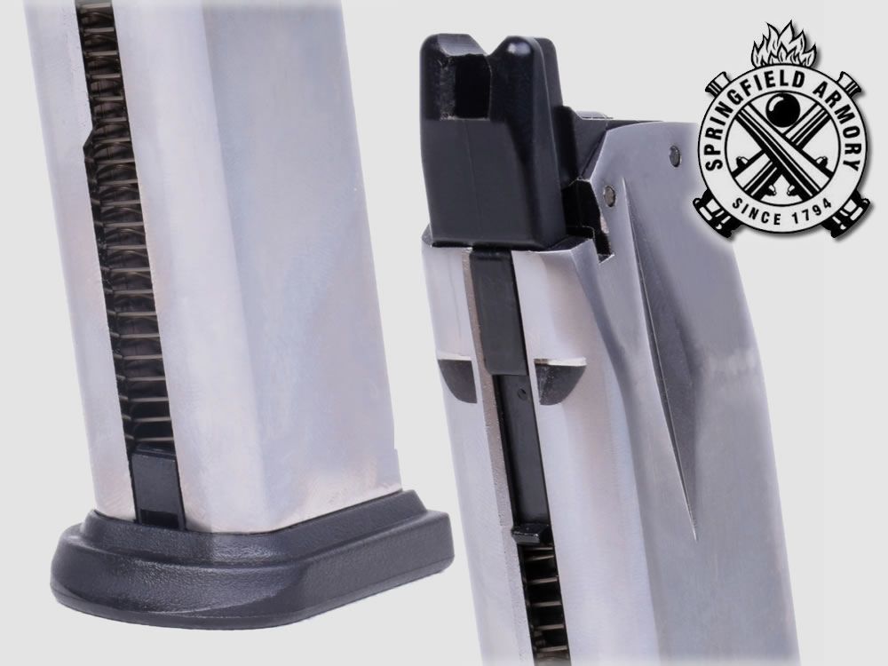 Magazin fĂĽr CO2 Pistolen Springfield XDM Blowback, 20 Schuss, Kaliber 4,5 mm BB