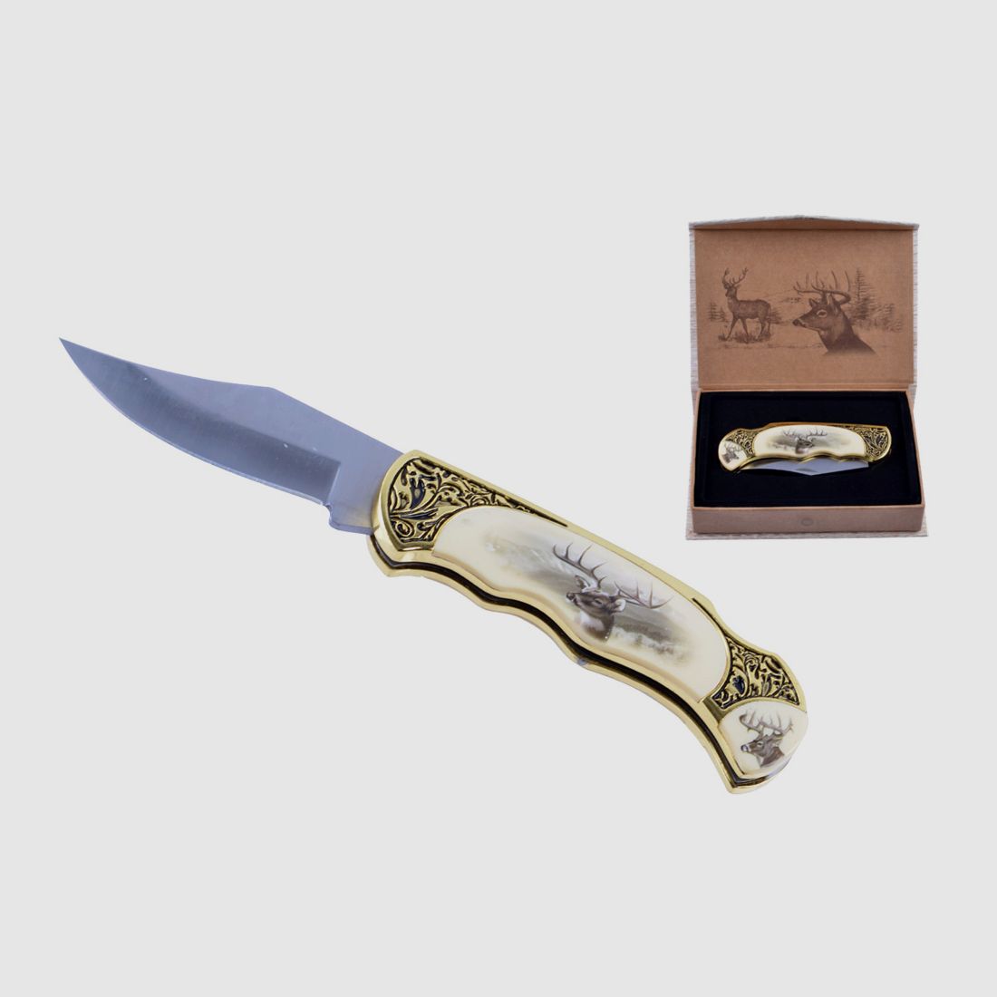 Couteau pliant occidental cerf