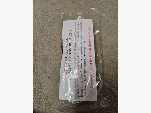 New Ruger gun lock
