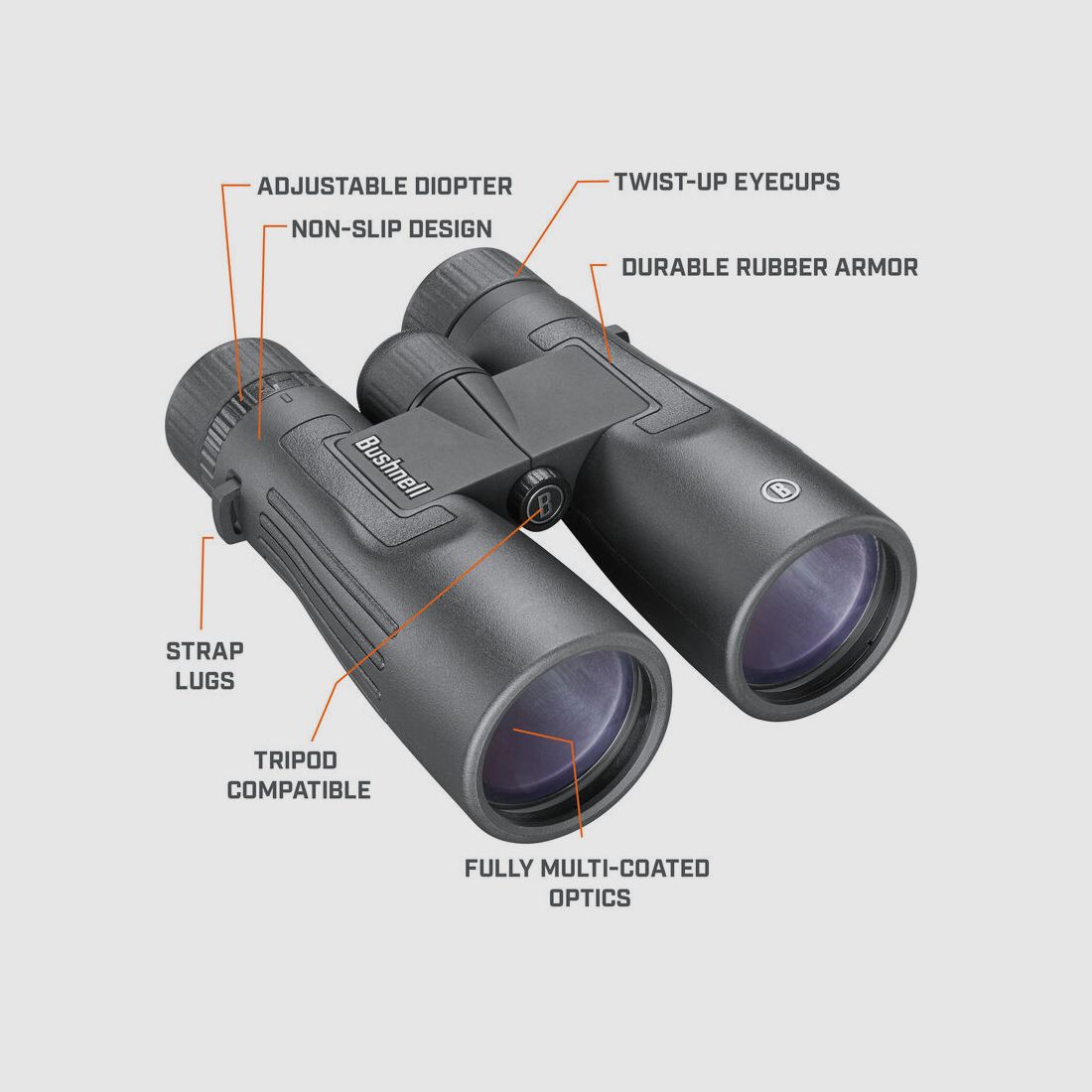 Bushnell Fernglas Legend 10x50mm, schwarz, FMC, BAK4, IPX7, Dach Prismen