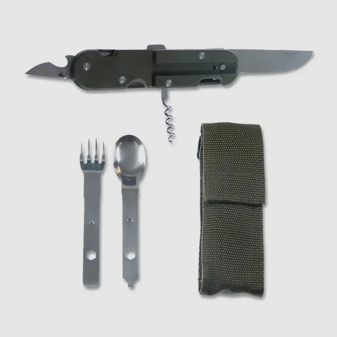 MFH MFH Taschenmesser mit Essbesteck und Werkzeug