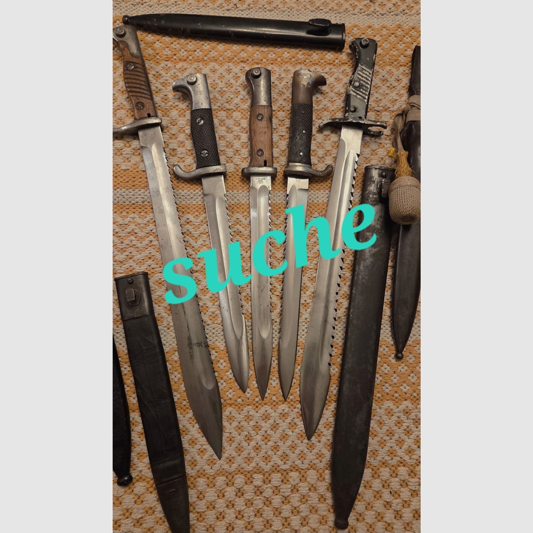  Bajonette Seitengewehre Notbajonette Dolch Messer, keine Orden oder k98 oder militaria 