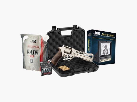 Airsoft Replica Pack Chiappa CO² Rhino 60DS + accessoires - Kal. 6 mm