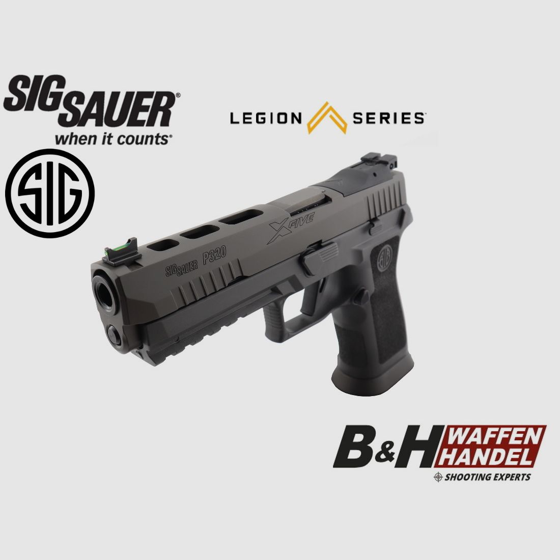 Neuwaffe, auf Lager: SIG Sauer P320 x5 Legion Pistole X-Five 9mm Finanzierung möglich
