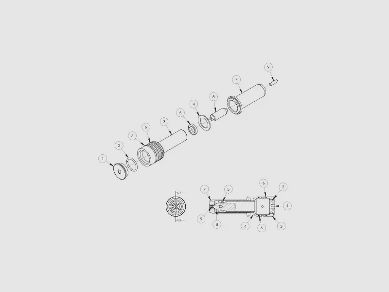 Z-RAM COMPLETE STAINLESS STEEL FIRING BOLT ASSEMBLY SET FOR FSC TCP T.8.1 T.9.1